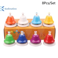 Kudosation Eight Tone Clock Tone Bell Desk Bells For Educational Music For Toddlers 8 Notes Colorful