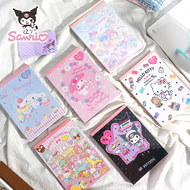 SANRIO Kuromi Hello Kitty Notebook Cinnamoroll หนังสือเมโลดี้ของฉันสมุดโน้ตกระดาษบันทึกการ์ตูนพร้อมส