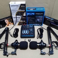 Paket Podcast 2 Orang / Paket Mixer / Paket 2 Mic BM 800