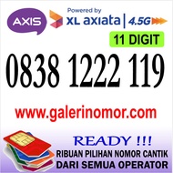 Nomor Cantik Axis 11 Digit Axiata Prabayar Support 4.5G Jaringan XL Nomer Kartu Perdana 0838 1222 119