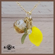 『AROMA-HOPE 香望』手作精油扩香项链 硕果累累 大丰收  ||柠檬手作精油扩香项链||