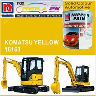KOMATSU YELLOW 16163 1L NIPPON AUTOMOTIVE REFINISH NAX PREMILA 7000 2K SYSTEM CC PRO SERIES SOLID TO