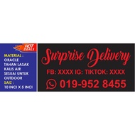 STICKER IKLAN KERETA- BELAKANG-tahan panas/kalis air