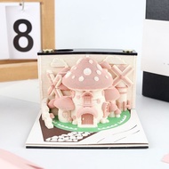 3d Three-Dimensional Paper Carving Notepad Building Cute Model diy Desktop Calendar Ornaments Girls 