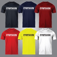 GYM SHARK UNISEX MICROFIBER ROUND NECK SHORT SLEEVE T-SHIRT PRINTING BAJU LELAKI WANITA SPORT SHIRT