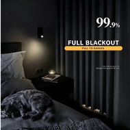 100% Blackout Curtains 5 to 9ft Black Liner Thermal Insulated soundproof for Office Home