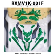 Cover Set Rapido Yamaha XMAX 250 / 300 Year 2021 NO STICKER WHITE/RED Accessories Motor X MAX Plain 