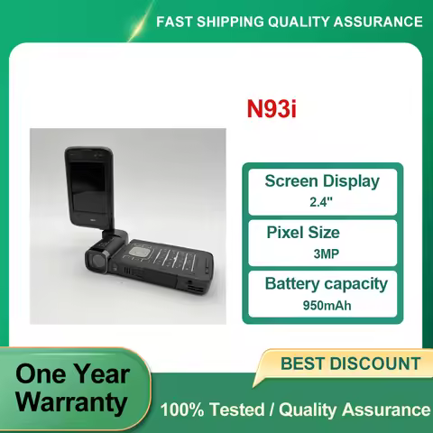 Refurbished Unlocked N93i Original Bluetooth 3MP 2.4" inches Phone 2G/3G Good Condition