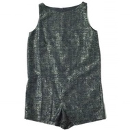 二手 ADAM ADAM ET ROPE ADAM ET ROPE日本製造閃光印花無袖連身褲 GAY3311，38 碼，海軍藍。