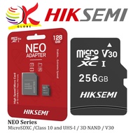HIKSEMI NEO SERIES MICRSDHC MEMORY CARD WITH ADAPTER UHS CLASS 10 V30 256GB / 512GB - MICRO SD TF CARD FOR IP CAM