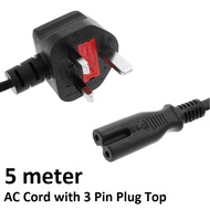 5 Meter Electrical Wire Standard BS-1363-1 IEC-60320-C7 - TC-2382/5M