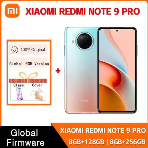 Global Rom Original Xiaomi Redmi Note 9 Pro NFC 8GB 256GB Dual SIM 6.67'' 108MP+16MP Octa-Core Andro