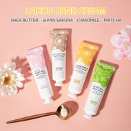 LAIKOU Hand Cream 30g*4Pcs Sakura Camomile Shea Butter Matcha Nourishing Whitening Smooth Rough Sk