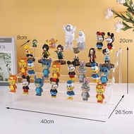 Acrylic Display Staircase Storage Rack Popmart Figurine Labubu Molly 400 Cosmetic Lego Organizer Tra