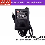 MEAN WELL GST25B GST25B05-P1J GST25B12-P1J GST25B24-P1J GST25B48-P1J P1J power adapter