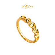 MASDORA 999 Gold Ring Rings Cincin Emas ~ Golden Flipped Knot (EMAS 999/24K)