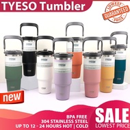 Tyeso Tumbler With Straw Stainless Steel Vacuum Insulated Flask 900ml Portable Thermos Water Bottle