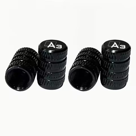 4Pcs Car Wheel Tire Valve Caps Tyre Stem Cover Airdust Waterproof For Audi A3 Sportback Sedan Cabrio