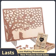 For Wedding Reception, Wooden Heart Tree Guest Book Replacement, Rustic Style for Wedding Guest Book