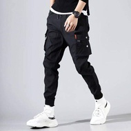 Summer overalls men's long pants men tide brand trend super fire beam pants student loose men's Kore