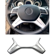 Car Silver ABS Steering Wheel Frame Trim Cover Sticker for Mercedes Benz C E GLK CLS M Class W204 W212