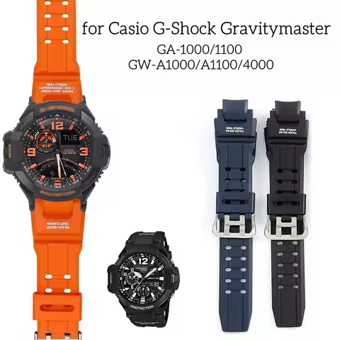 Silicone Rubber Watch Band Waterproof Sweatproof Watch Strap For Casio G-Shock GA-1000 GA-1100 GW-A1