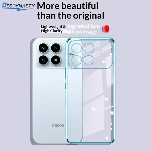 For XiaoMi POCO F8 Ultra F8 Pro Case Deluxe Electroplated Silicone Transparent TPU Cover For POCO F8