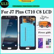 For Samsung Galaxy J7 Plus SM-C710 C8 OLED Lcd Touch Screen front display assembly replacrment
