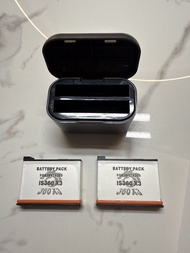 360 X3 ， 副廠低溫電池 ，連電池管家 Insta360 X3 Battery Pack 2 pcs with Charging Case