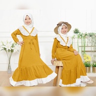 Dress Fashion Muslim Anak Biyan Mustard