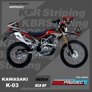 KLX BF, SE, G striping sticker KLX BF, SE, G motorbike YAMAHA motorbike sticker variation Racing K-0