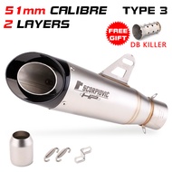 51MM 61mm Modified Motorcycle Carbon Fiber Exhaust Muffler for YZF FZ6 R1 R6 R3 MT07 zx6r z800 z900 
