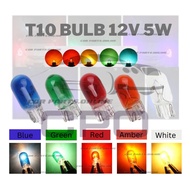 CPO 1Pc T10 W5W 158 194 Halogen bulb Lights 12V T10 Wedge Halogen Light Amber/White/Blue Red/Green T