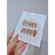 M107 Nailbox brown jelly cat's eye super bright silver diamond with bow Mino Nailbox