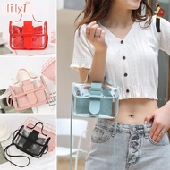 LILY Messager Bag Fashion Small PVC Transparent Crossbody Handbag