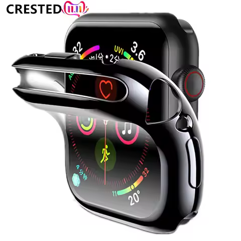 Cover Case For Apple Watch band 45mm 41mm 44mm 40mm 42mm 38mm iwatch 6 se 5 4 3 silicone screen prot