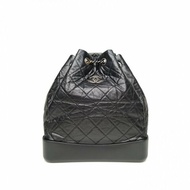 CHANEL GABRIELLE流浪雙肩包小號牛皮24開金銀扣菱格紋肩背包