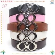 CLEVERHD Lether Belt, Moon Star Design Cross Y2k Belt, Vintage Punk Y2k Pu Leather Decorative Belt M