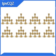 48PCS Brass Gold Taper Candle Holders Vintage Metal Candlestick Holders for Dinner Room Table Center