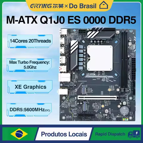M-ATX LGA1151 Motherboard CPU Combo 13th Core Interposer Kit Q1J0 ES 0000 Processor 14C20T DDR5 RAM 