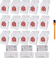 Hongfa Replacement for Miele Compact C1 Vacuum Bags Type FJM, 15 Packs AirClean 3D Efficiency Dust B