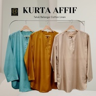 KURTA AFFIF KURTA LELAKI COTTON LINEN KURTA SELESA BAJU KURTA LELAKI BY HERNES
