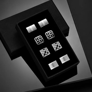 4 Pairs Cufflinks Set CuffLinks For Mens Wedding Souvenirs Groomsmen Gift Man Shirt Cufflink With Bo