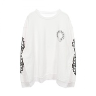 【二手】Chrome Hearts CHROME HEARTS 馬蹄形花卉十字架白色棉質花卉十字架衛衣 男士二手 A