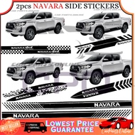 CPO 2Pcs NAVARA Car Body Side Sticker Truck Decal Vinyl Flame Sticker