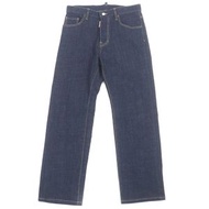 DSQUARED2 24AW S74LB1421 靛藍色前襟皮革貼片牛仔褲，尺寸 44，正品男款，成色極佳。