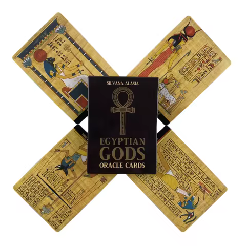 Tarot Cards EGYPTIAN GODS ORACLE CARDS English Version For Female Girls Board Game Oracle Cards Part