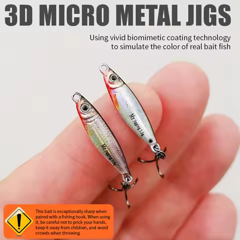 Micro Sized Iron Plate Bait 1.5/3/5g 3D Mini VIB Lure Metal Cast Jig Spoon Pesca Fish Micro Sequin F