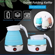 EGALLY Water Kettle, 600ml 110V/220V Electric Kettle, Portable Foldable Leakproof Mini Silicone Kett