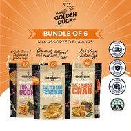 [Bundle of 6] 2 x Tom Yum Goong Seaweed Tempura &amp; 2 x Salted Egg Fish Skin &amp; 2 x Salted Egg Crab Seaweed Tempura